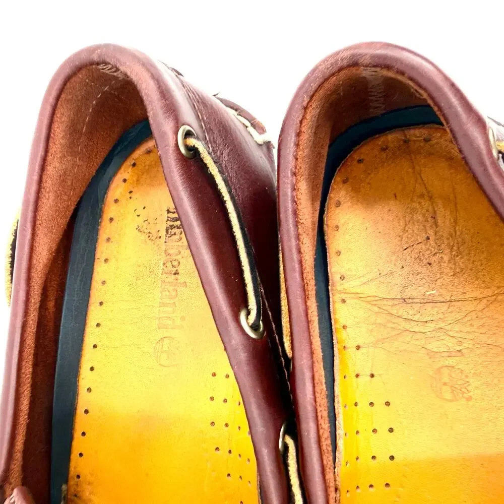 Timberland Dark Brown Leather Classic Boat Shoe Loafers